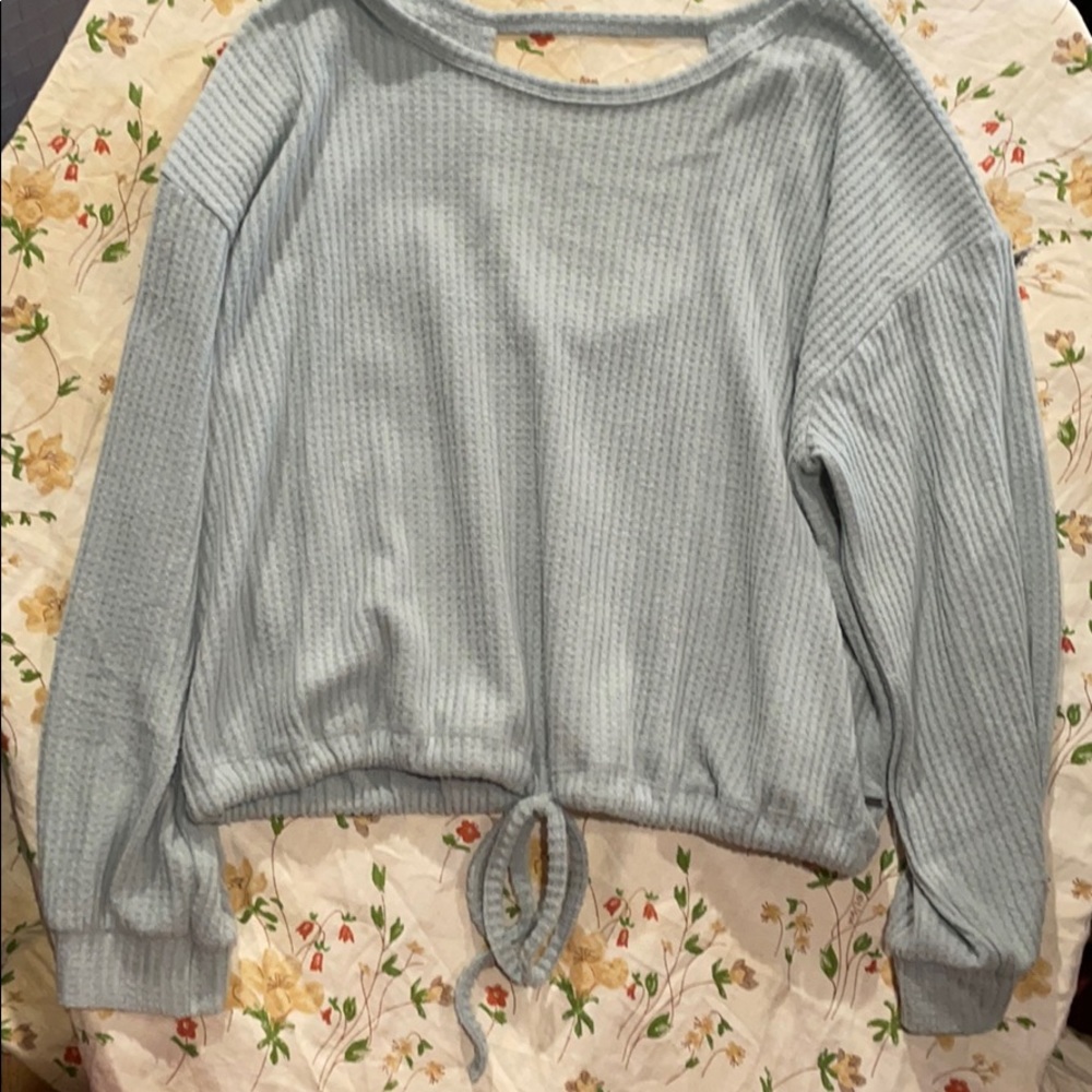 Blue long sleeve top